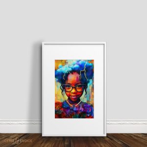 Quiet Before The Storm Art Print | Mini Limited Edition by by Dr. Stacey Denise | Inner Child Series – Fragments to Fusion Collection – Self-Care Art Print